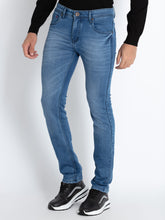 Mens Light Washed Slim Fit Denim